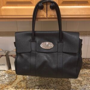 Mulberry Chic Black Leather Tote Bag